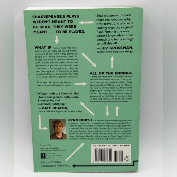 Romeo And/Or Juliet: A Chooseable-Path Adventure by Ryan North - Paperback Book - Picture 2 of 11